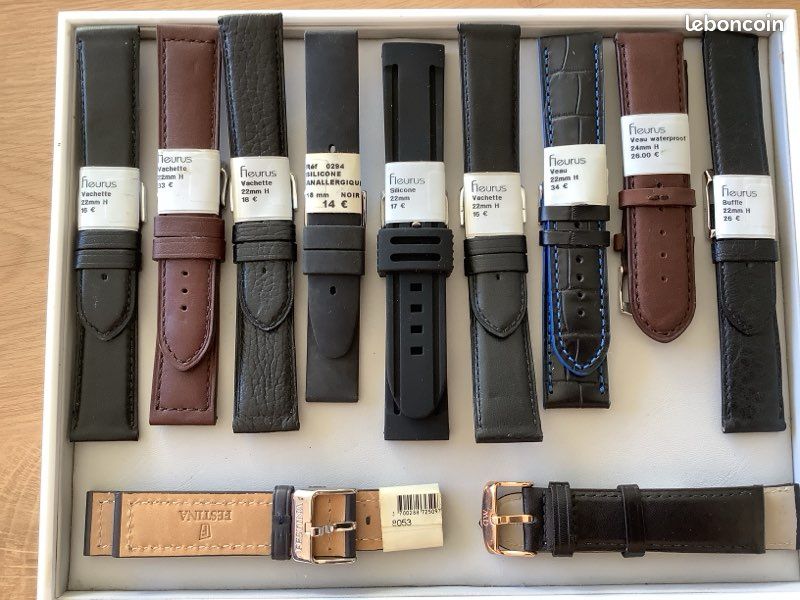 Bracelet De Montre FLEURUS 12 Mm – Neuf Avec étiquettes – Accessoire Montre Interchangeable