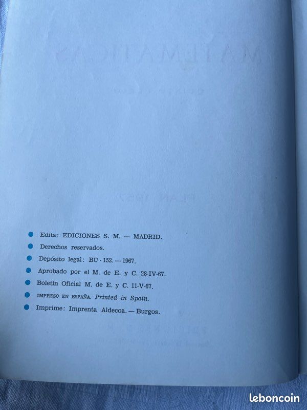 Matemáticas 5.º 1967 (image 4)