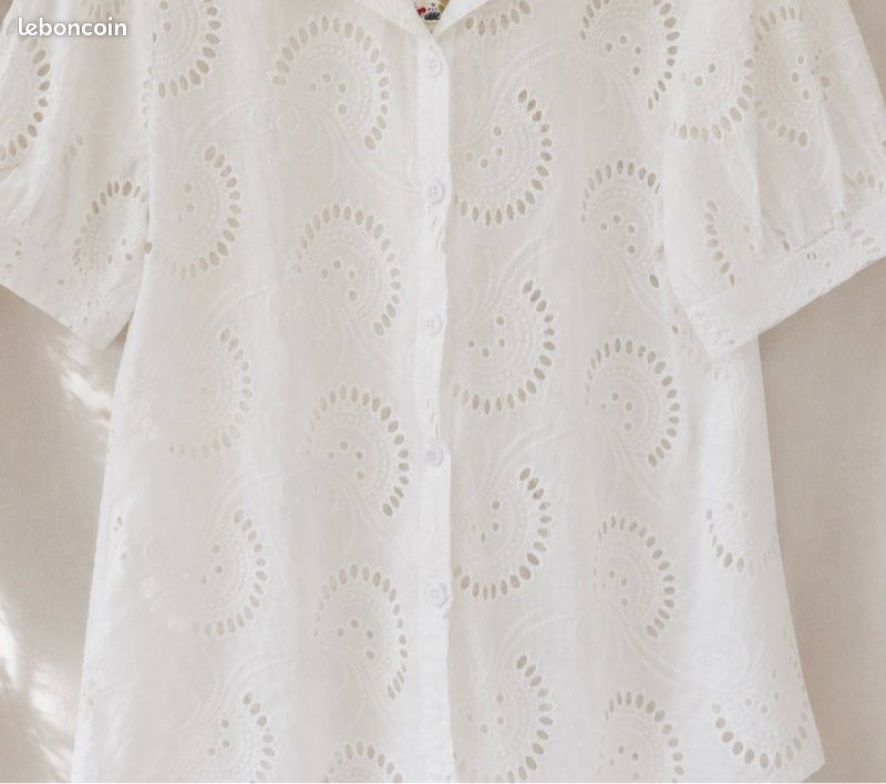 Chemise broderie anglaise neuve (image 3)