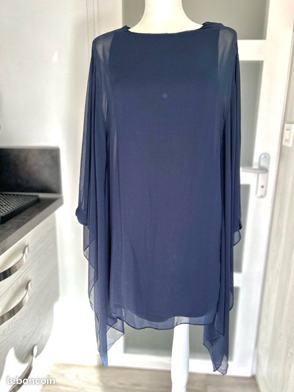 Chemisier Ou Haut Femme Style Chauve-souris - Bleu Marine - Taille S - Marque Cha Cha Vente - Neuf Avec étiquettes