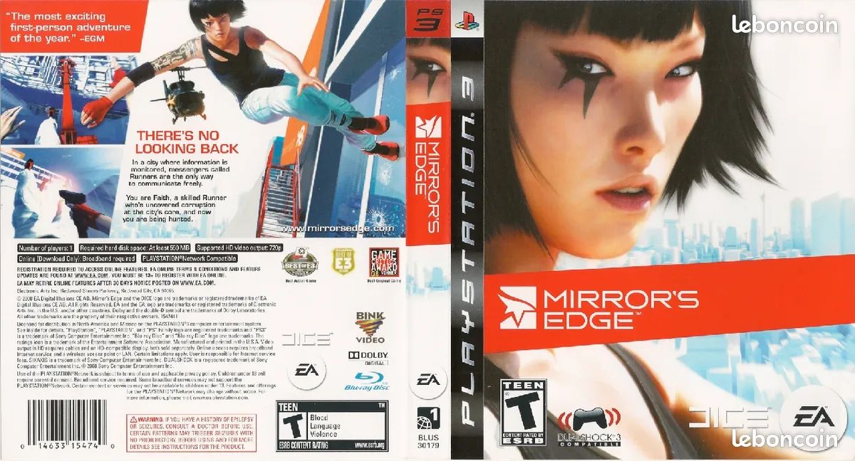 Jeux PS3 - MIRROR'S EDGE (image 1)