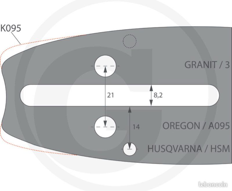 4 Chaînes à Gouge Carrée Guide Adapté Pour Oleo-Mac 956 | 40cm