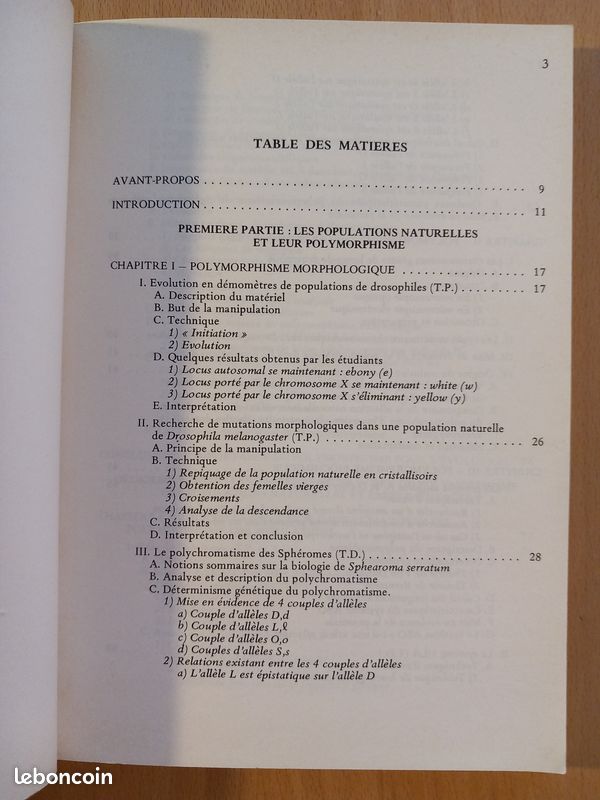 Exercices pratiques et dirigés de Génétique des Populations Expérimentale (image 2)
