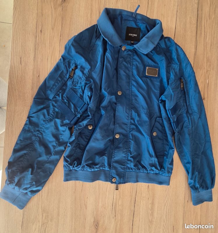 Veste D'été Légère Bleue - Taille 52 - Marque Bon Marché - Occasion Très Bon état - Style Caban
