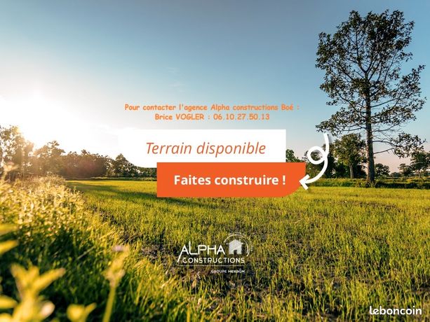 Terrain 948 m² Serignac Sur Garonne