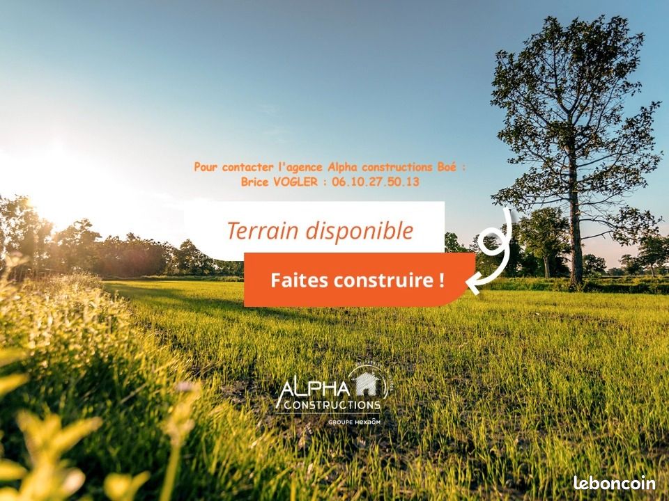 Terrain 980 m² Villeneuve Sur Lot · à Villeneuve-sur-Lot · 35 000 €