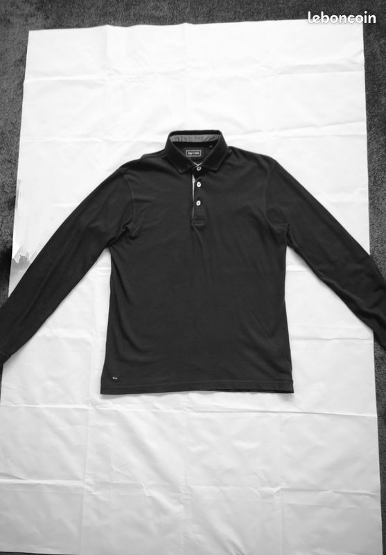 Polo a longue manches Eden Park noir homme M Vêtements