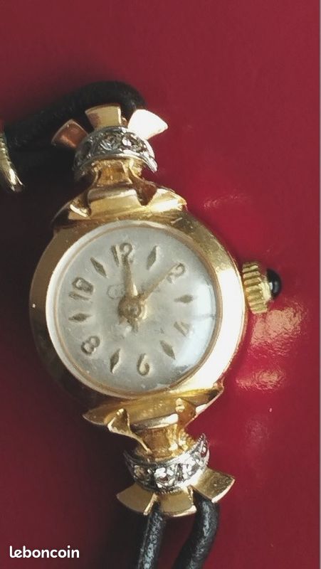 Montre Femme Vintage Chilex Plaqué Or Mécanique - Occasion Très Bon état, Bracelet Plaqué Or