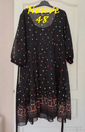Tunique Femme C.MELODIE - Taille 48-52 - Couleur Bleue - Neuf Avec étiquettes