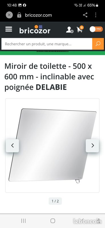 Miroir delabie inclinable avec poignée (image 4)