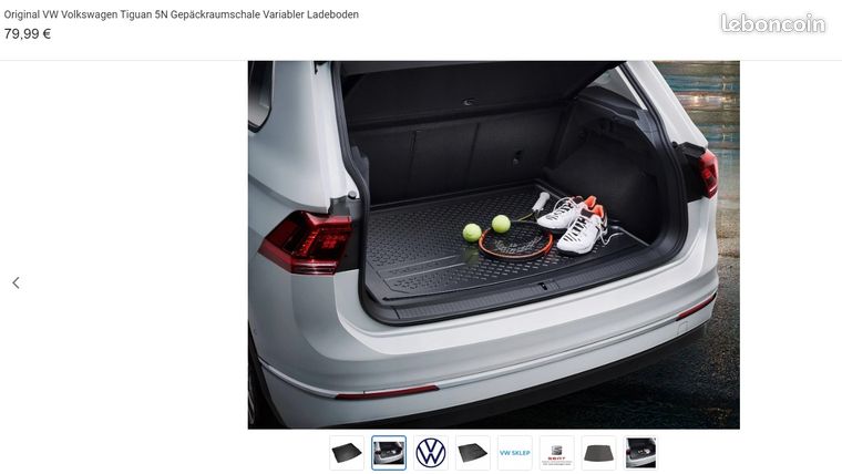 Tapis de coffre Volkswagen Tiguan II PE/TPE