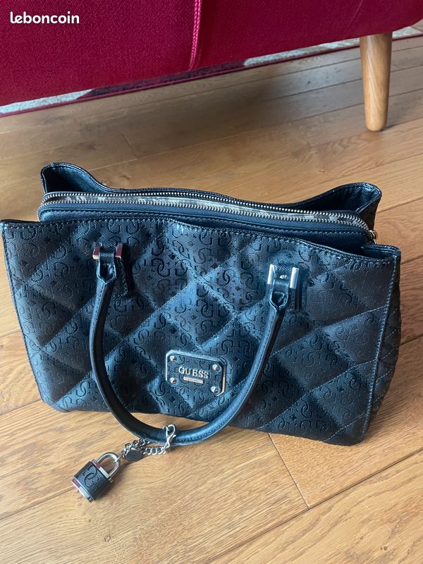 Sac à Main Guess Femme En Cuir Noir - Occasion - Style Porté épaule