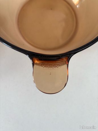Marmite avec couvercle en verre ambré Corning Vision