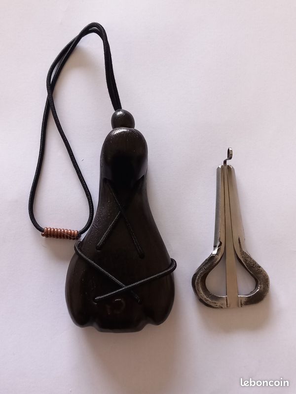 Guimbarde Originale Noire Antique Leuchtklang - Instrument Autrichien Avec Instructions