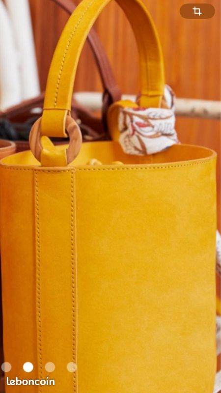 Sac Sézane, Mona jaune, tannage rhubarbe neuf dans boite