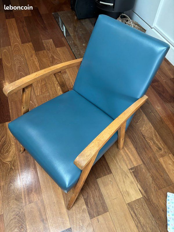 Fauteuil années 1960 armchair vintage (image 1)