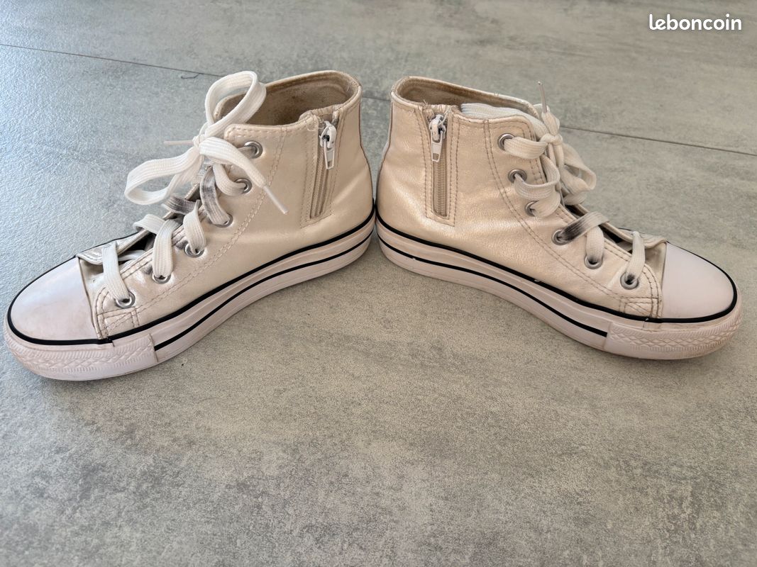 Chaussure montantes blanches irisées LPB (image 1)