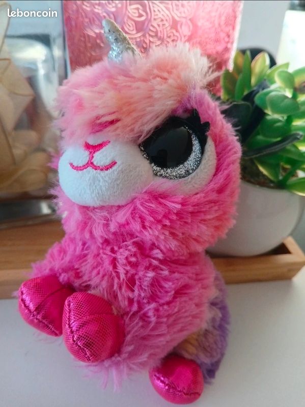 Peluche licorne rose (image 4)