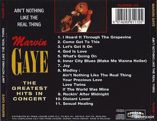 CD - Marvin Gaye – Ain't Nothing Like The Real Thing (The Greatest Hits In Concert) (image 2)