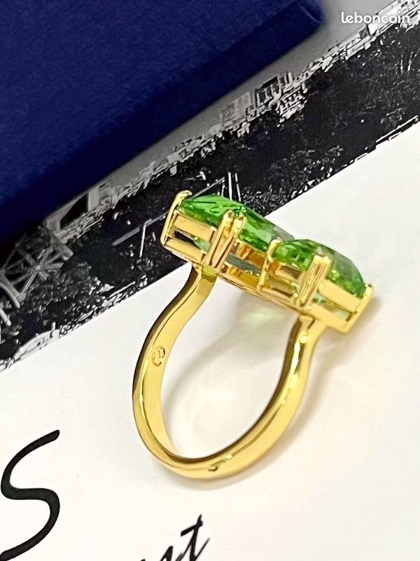 Bague Swarovski verte Taille 55, design ouvert (image 2)