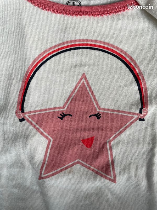 Lot 2 tshirts manches longues + leggings fille 4 ans (image 3)