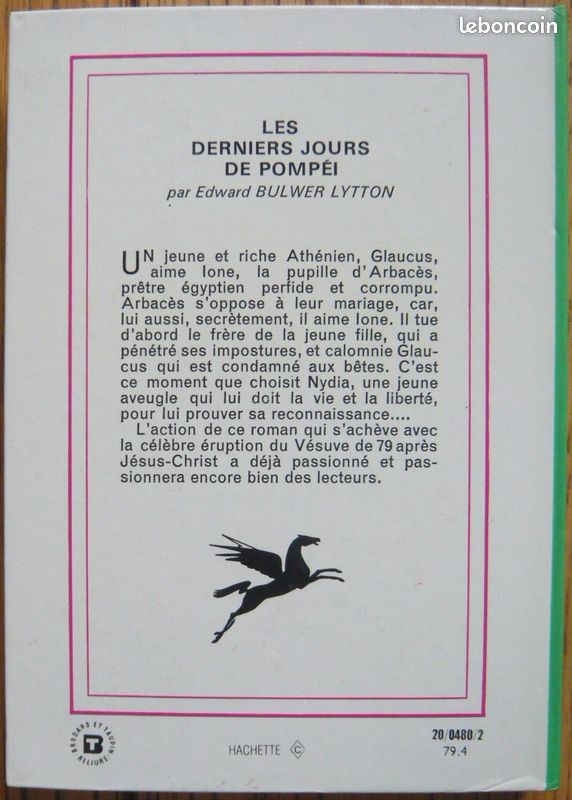Les derniers jours de Pompéi, Bibliothèque verte (image 3)