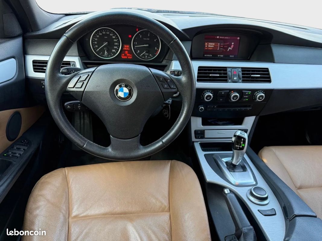 BMW 525d Touring Steptronic 197ch BVA - Cuir GPS Xénon Régulateur (image 10)