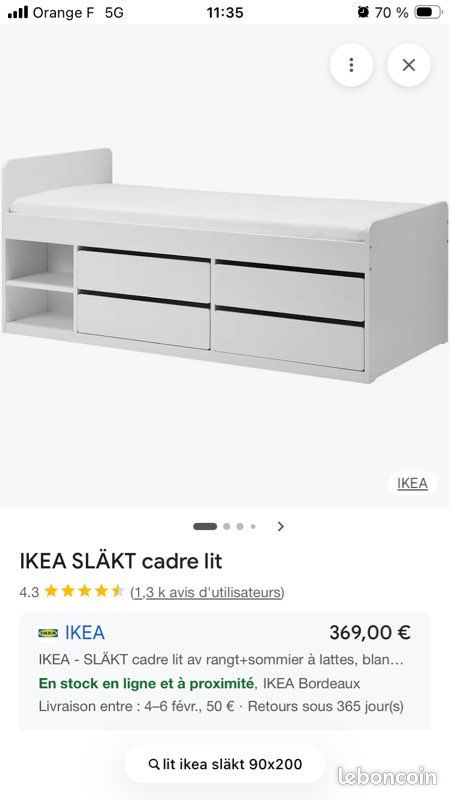 Lit SLAKT IKEA tout neuf (image 1)