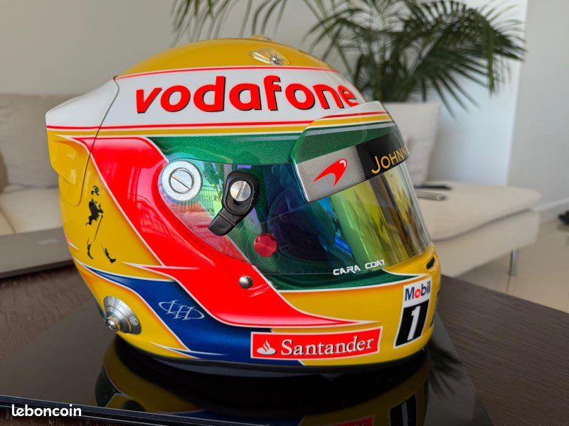 Casque Miniature Hamilton F1 2008 - McLaren Arai - Échelle 1:2