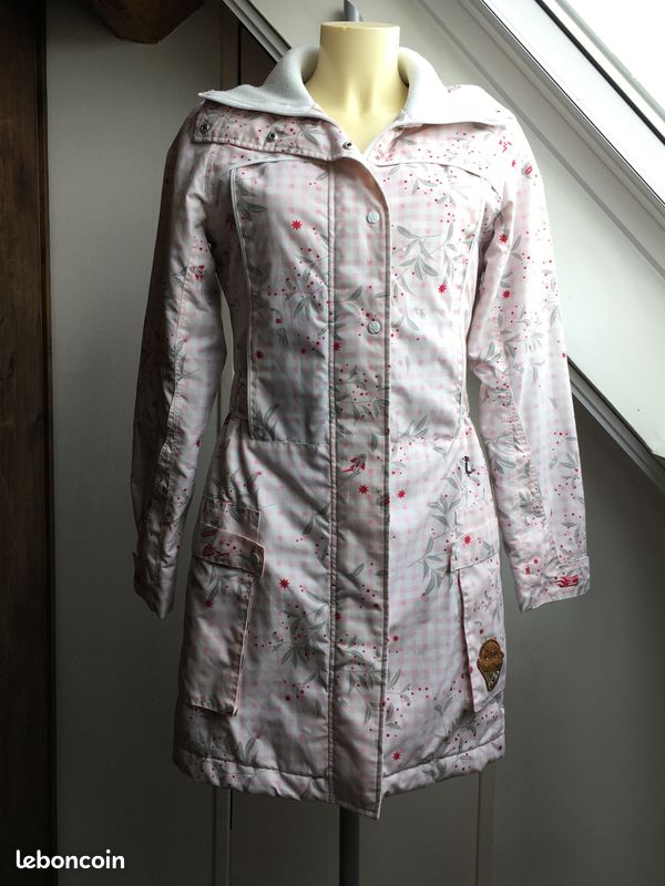Manteau Trench Chaud Rose KANABEACH Bumblebee - Taille 38 - Neuf Avec étiquette - Valeur 149€