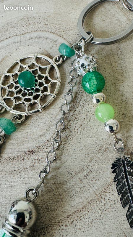 💚 Porte-clés / bijou de sac attrape-rêves Aventurine (image 4)