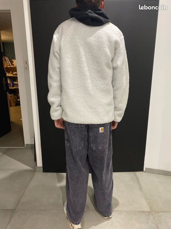 Veste carhartt sherpa style rework blanc L (image 4)