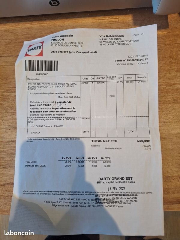 Tv tcl 55c729 qled 55" (image 4)