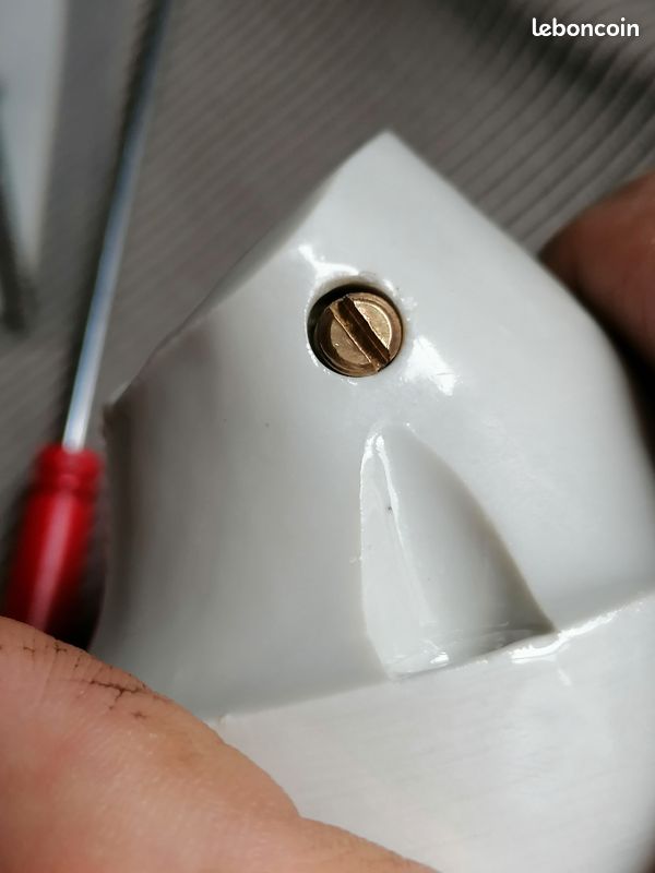 Applique murale douille porcelaine ancien réhabilité à neuf (image 12)