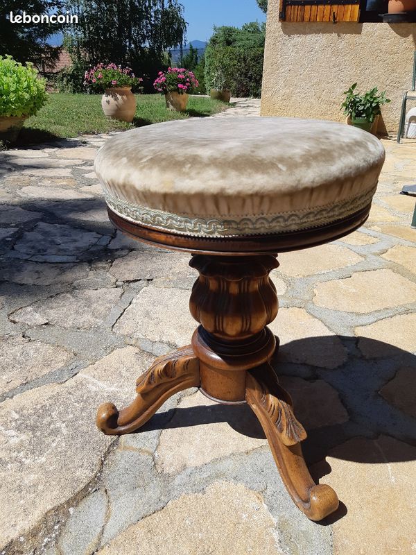 Tabouret de piano ancien (image 1)