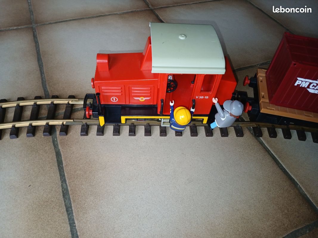Playmobil 4005 – Transformateur Trafobahn – Pièces Rail Laiton, Cylindres, Bielles Rouges – Occasion