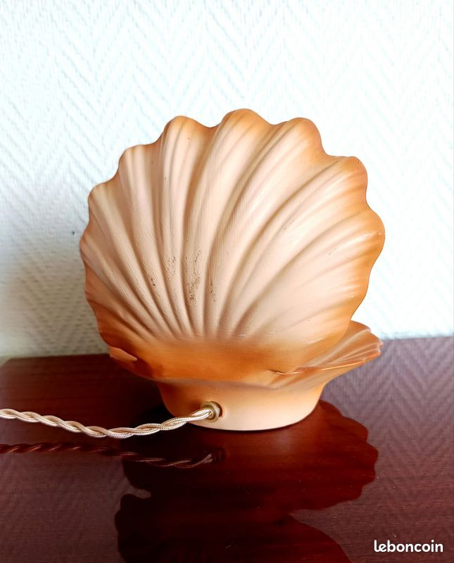 Lampe coquillage vintage 1980 (image 5)