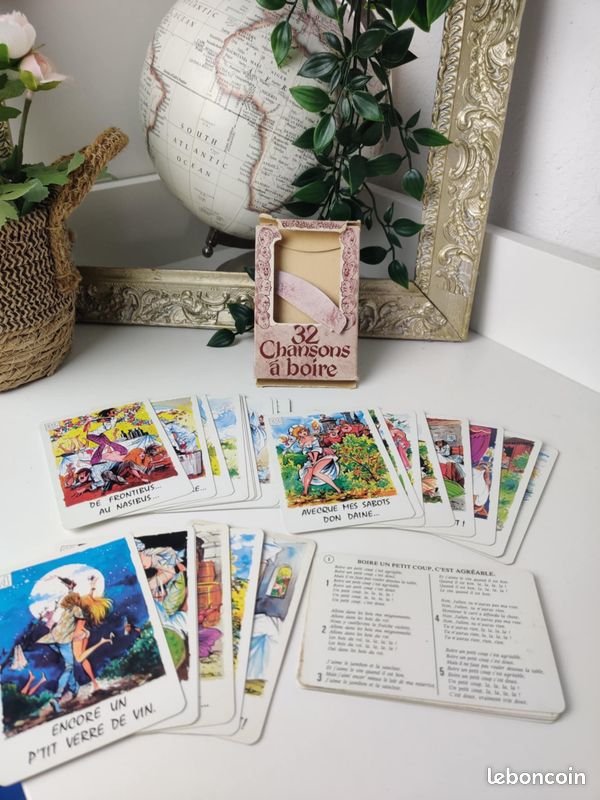 Jeu de Cartes Vintage - "32 Chansons à Boire" - Musique et Humour - Rare (image 3)