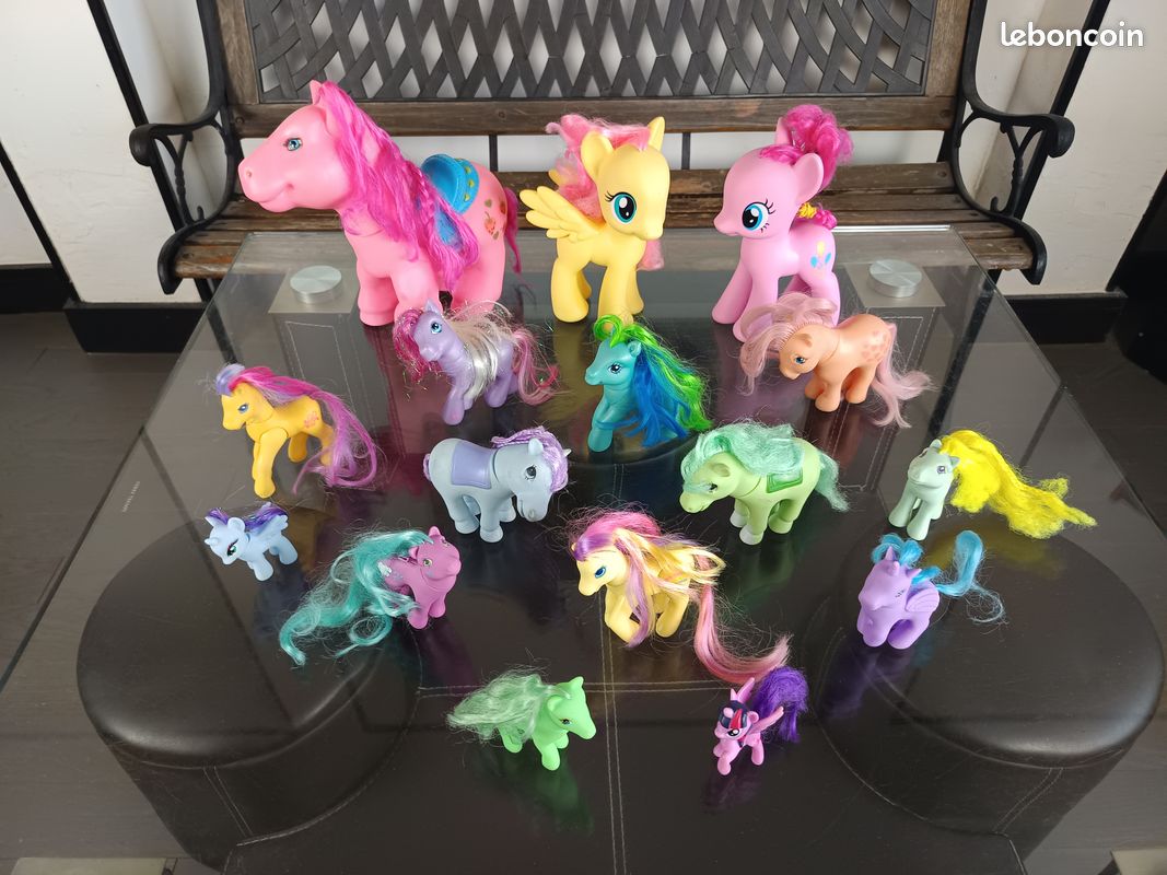 LOT De 16 Petits Poneys My Little Pony Hasbro, Figurines Vintage