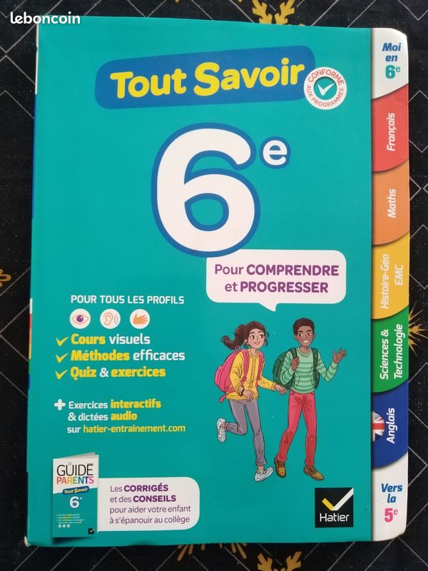 Tout savoir sur la 6ème (cahier d'exercices) (image 2)