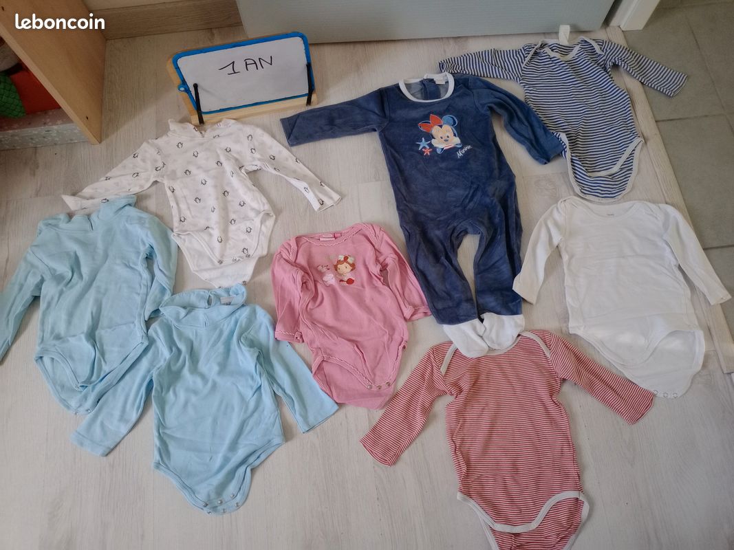 Body manches longues 12 mois+ pyjama (image 1)