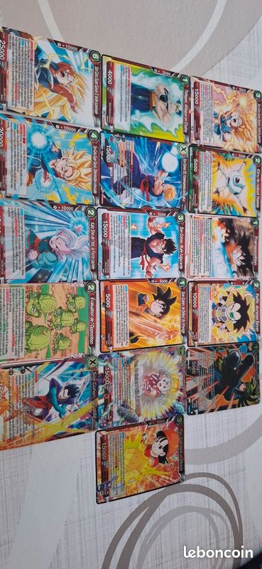 Lots 16 cartes Dragon Ball Super Card Game (image 1)