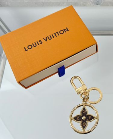 Louis Vuitton Porte Cles Flower Finesse Fur Keyring Bag Charm Gold M69001  Used
