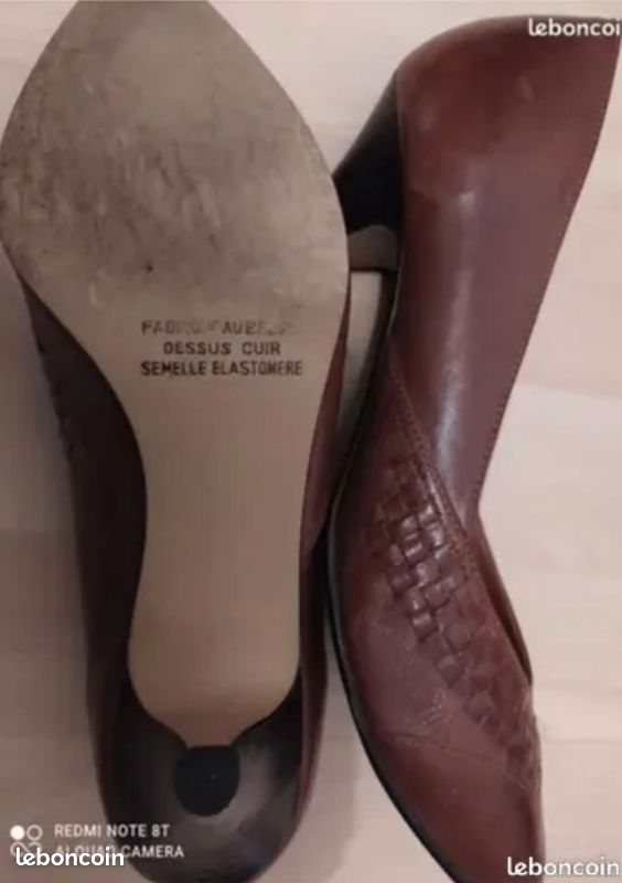 Escarpins femme marron P37 cuir (image 2)