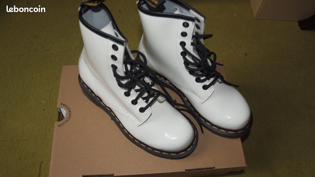 Shoe Femme Bottines Style Doc Martens Vernies Bottines Doc Martens