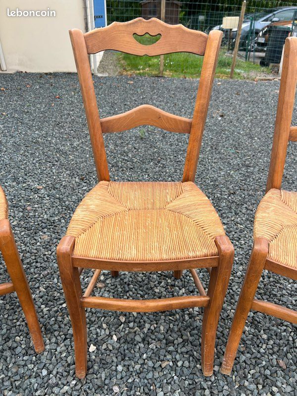 Lot de 4 chaises paillées (image 1)
