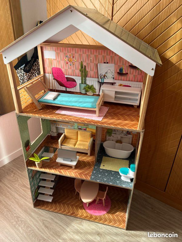 Maison de poupée pour Barbie en bois marque KidKraft Jeux Jouets