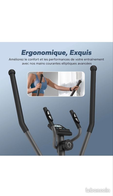 Vélo Elliptique MERACH - Silencieux Et Compact Avec 16 Niveaux De Résistance