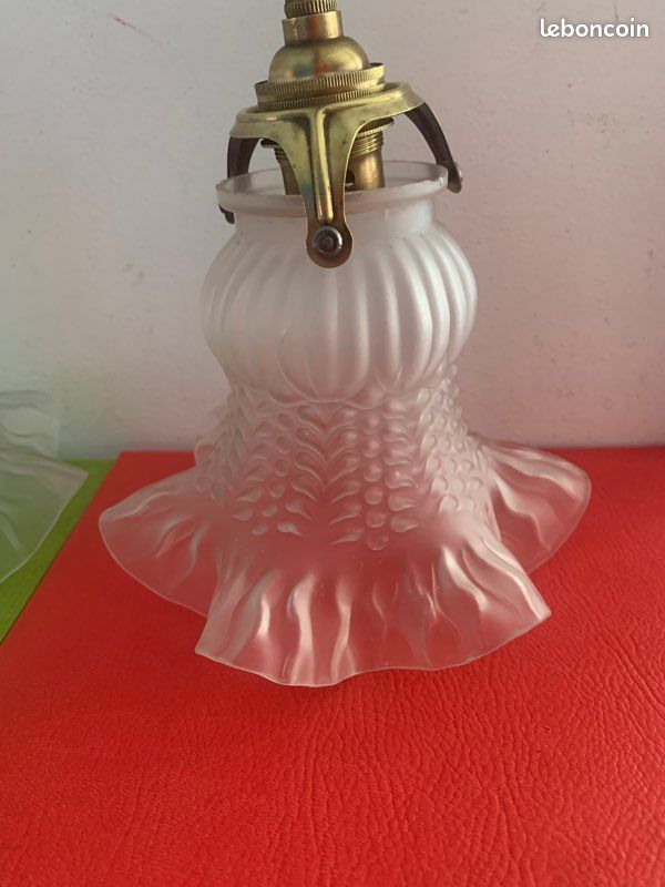 Applique COL DE CYGNE SUPPORT PORCELAINE ET TULIPE ART DECO (image 12)