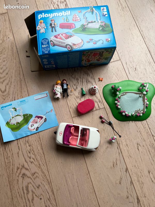 Playmobil 6871 - couple de mariés + voiture (image 1)